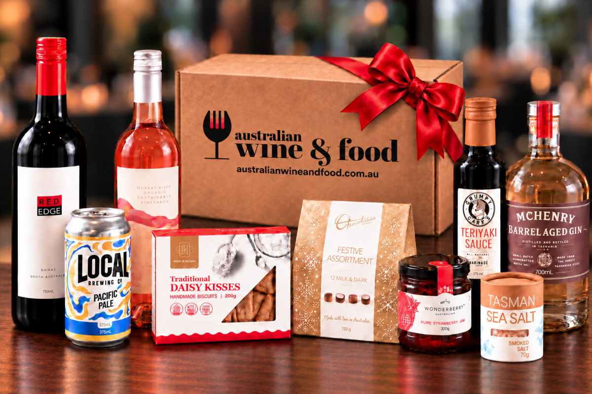 Australian Wine and Food hamper display